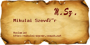 Mikulai Szevér névjegykártya
